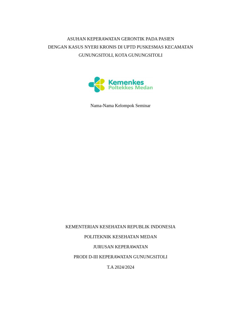 Asuhan Keperawatan Gerontik Pada Pasien | PDF