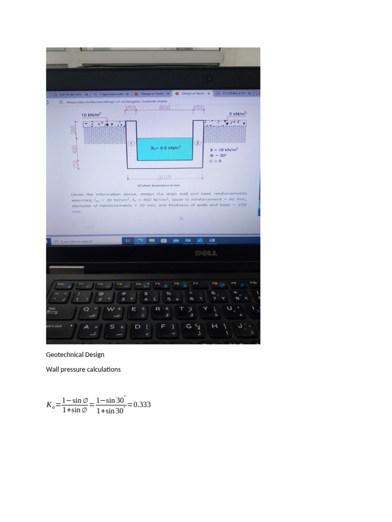 Drain Wall Pressure Calculations | PDF