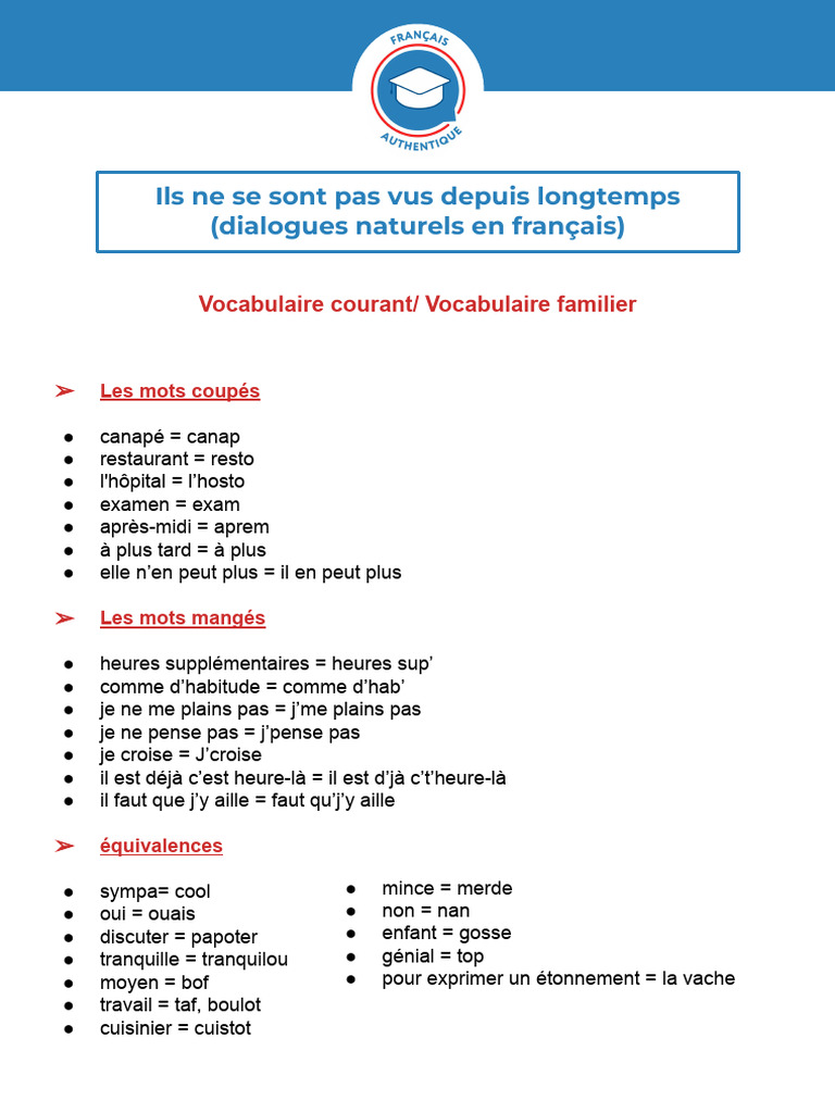 Ils Ne Se Sont Pas Vus Depuis Longtemps | PDF