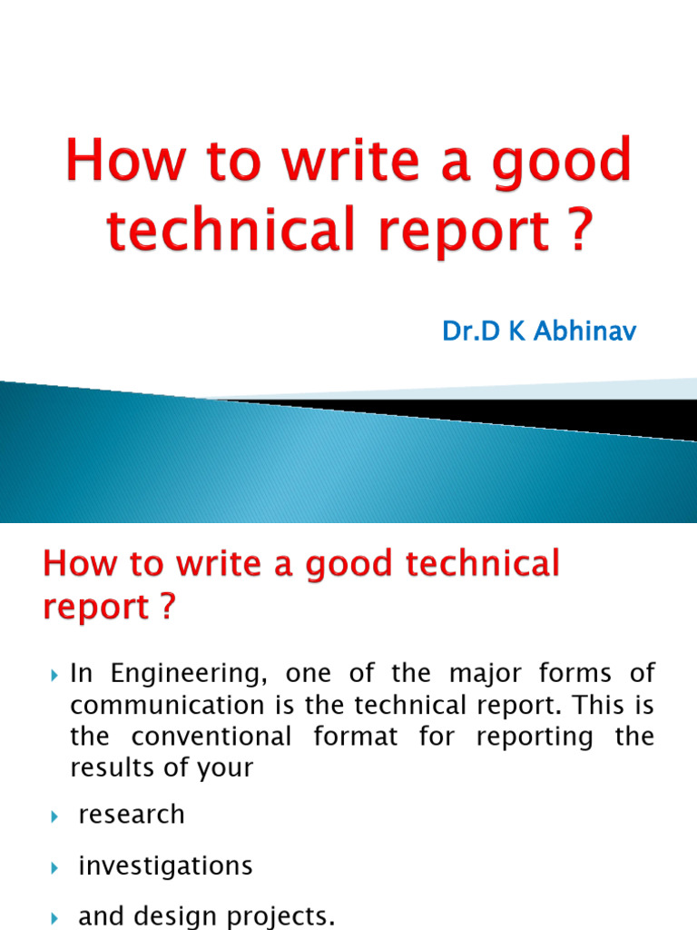Technical Report Writing | PDF