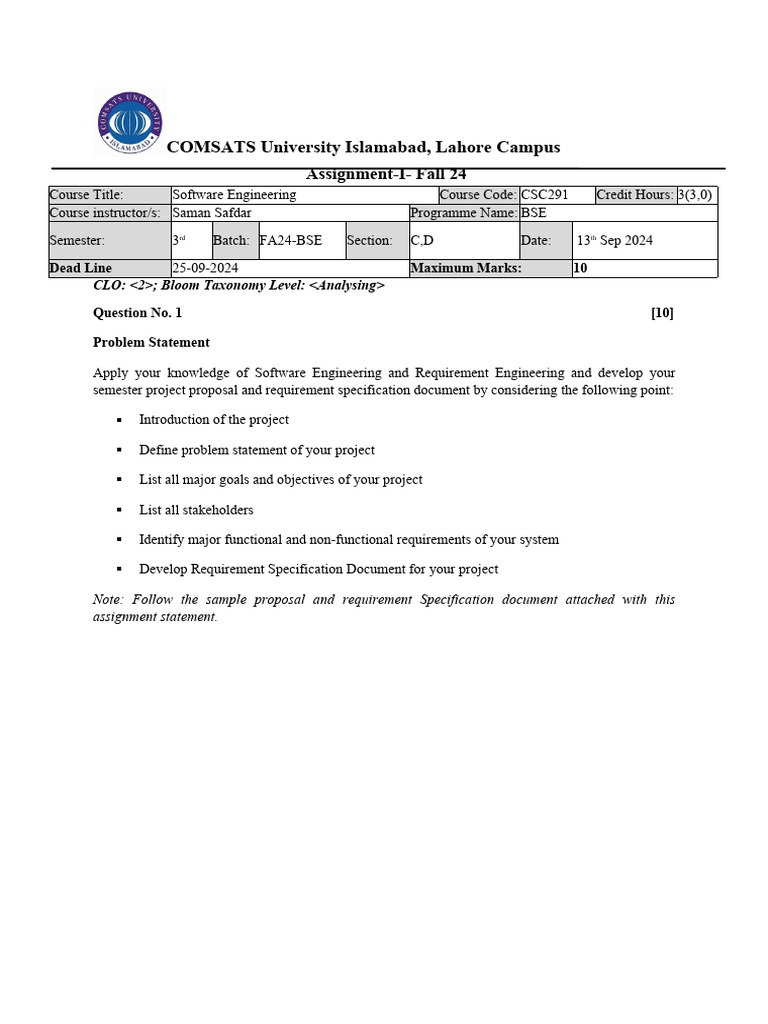 Se project pdf specification technical standard computers