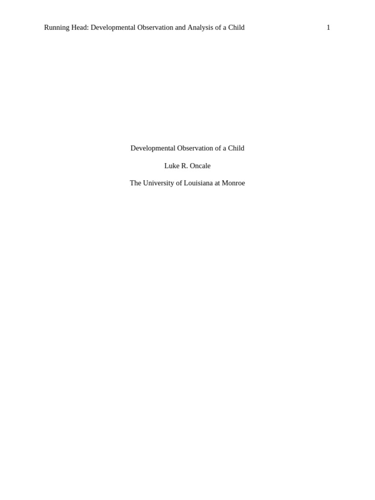 Developmental analysis of a child word pdf