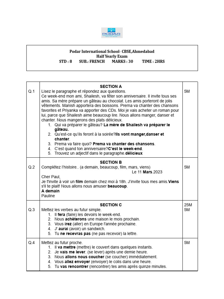 RQB Answer Scheme | PDF