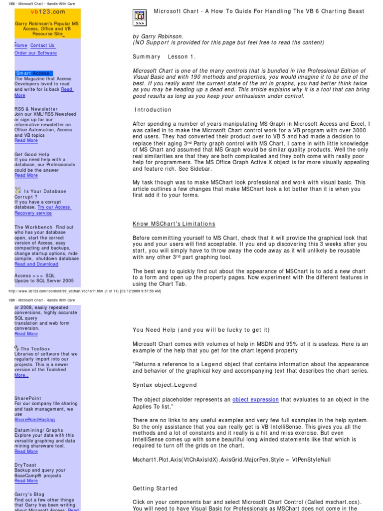 VB6 - Microsoft Chart - Handle With Care | PDF | Microsoft Access ...