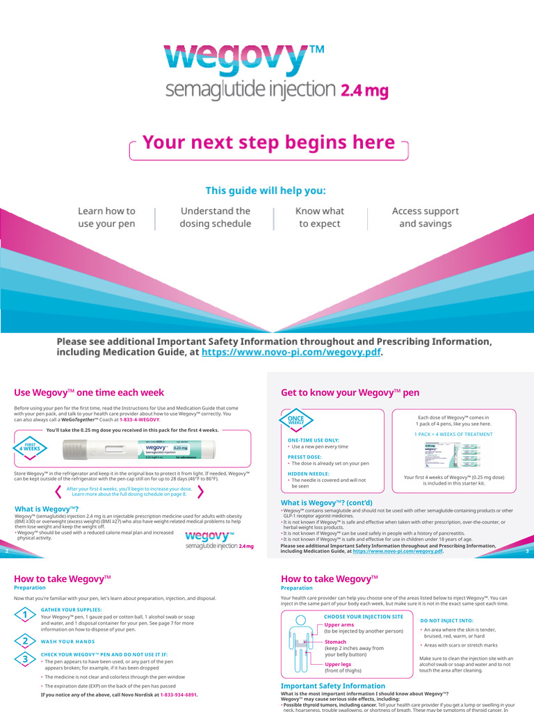 semaglutide instructions pdf Wegovy Patient Quick Start Guide - Digital - US21SEMO00378