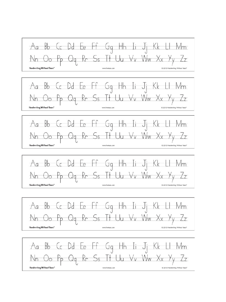 Alphabet Strip | PDF for Free Printable Alphabet Strip For Desk