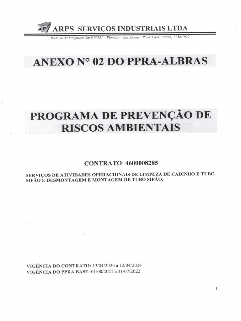 02 - Anexo Ppra 4600008285 | PDF