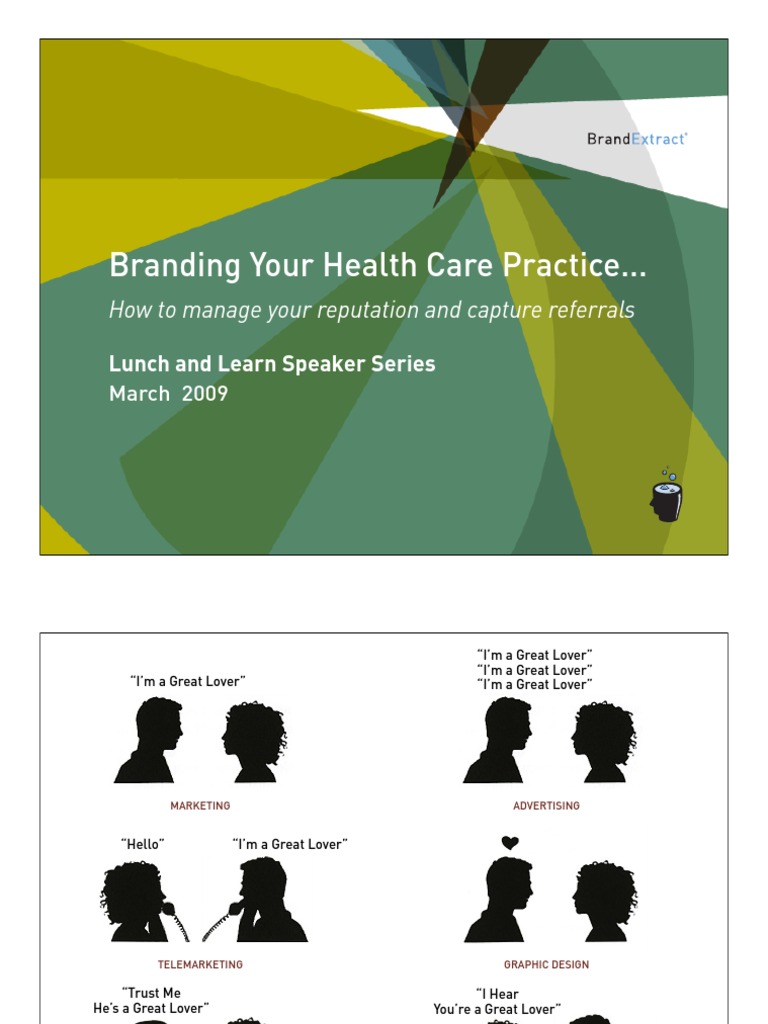 Branding Your Health Care Practice Pdf Brand Business