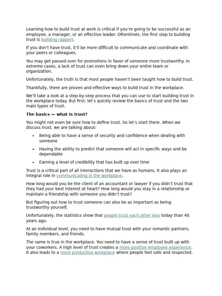 How To Trust | PDF