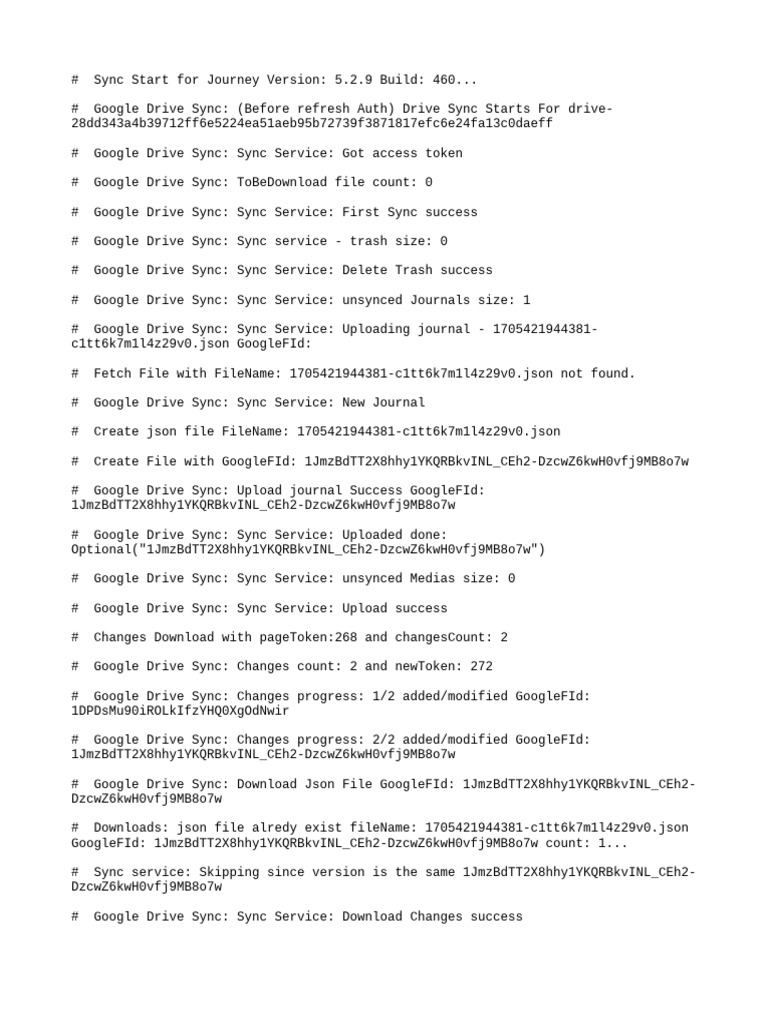 Journey Logs | PDF