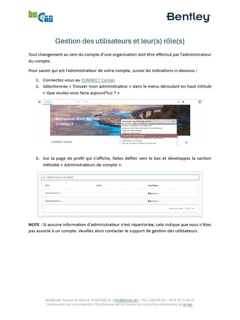 Gestion Des Utilisateurs Dans Le CONNECT Center | PDF | Logiciel ...
