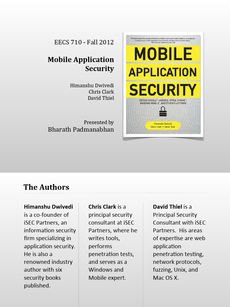 Mobile App Sec Book | PDF
