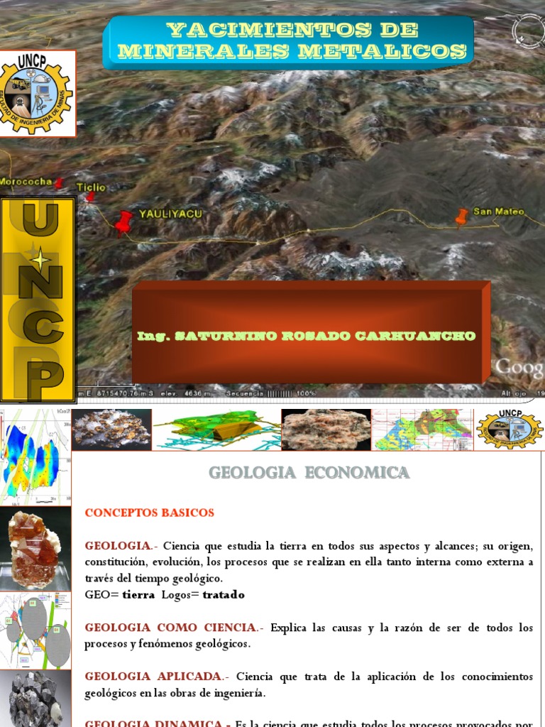 Yacimientos de Minerales Metálicos | PDF | Roca (geología) | Magma