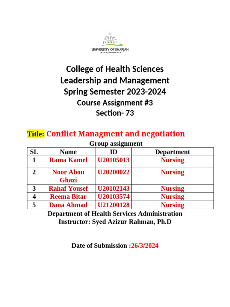Leadership Assignment 3 | PDF