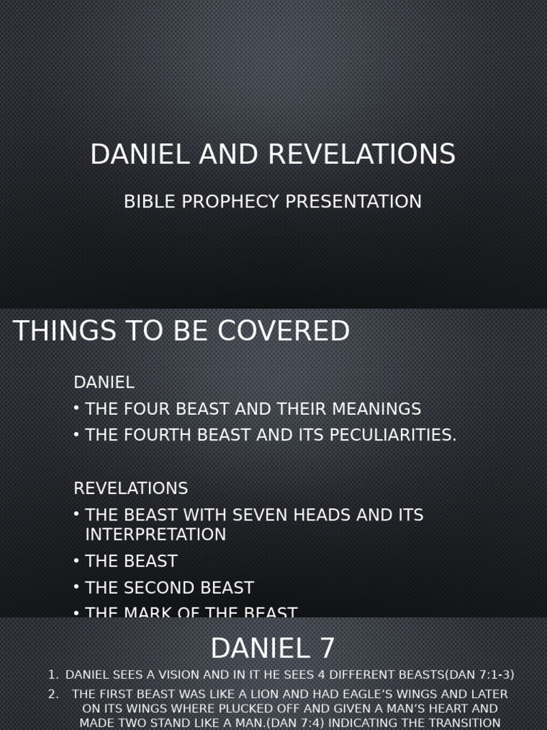 Daniel and Revelation: Prophetic Beasts | PDF | Book Of Daniel | Social ...