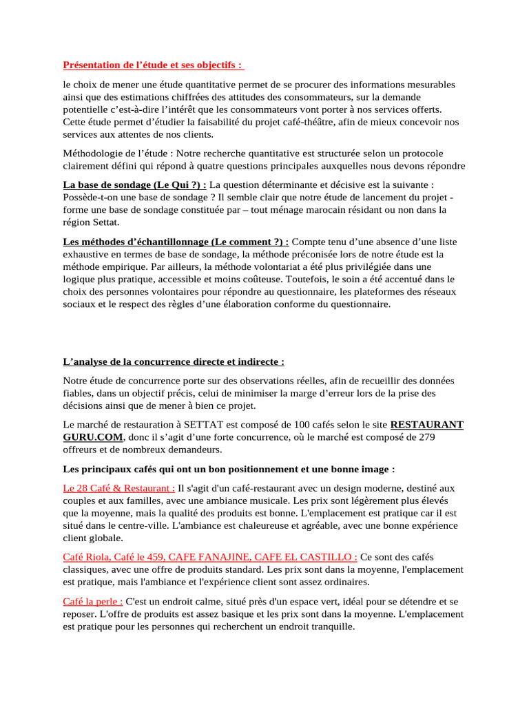 Analyse de La Concurence | PDF