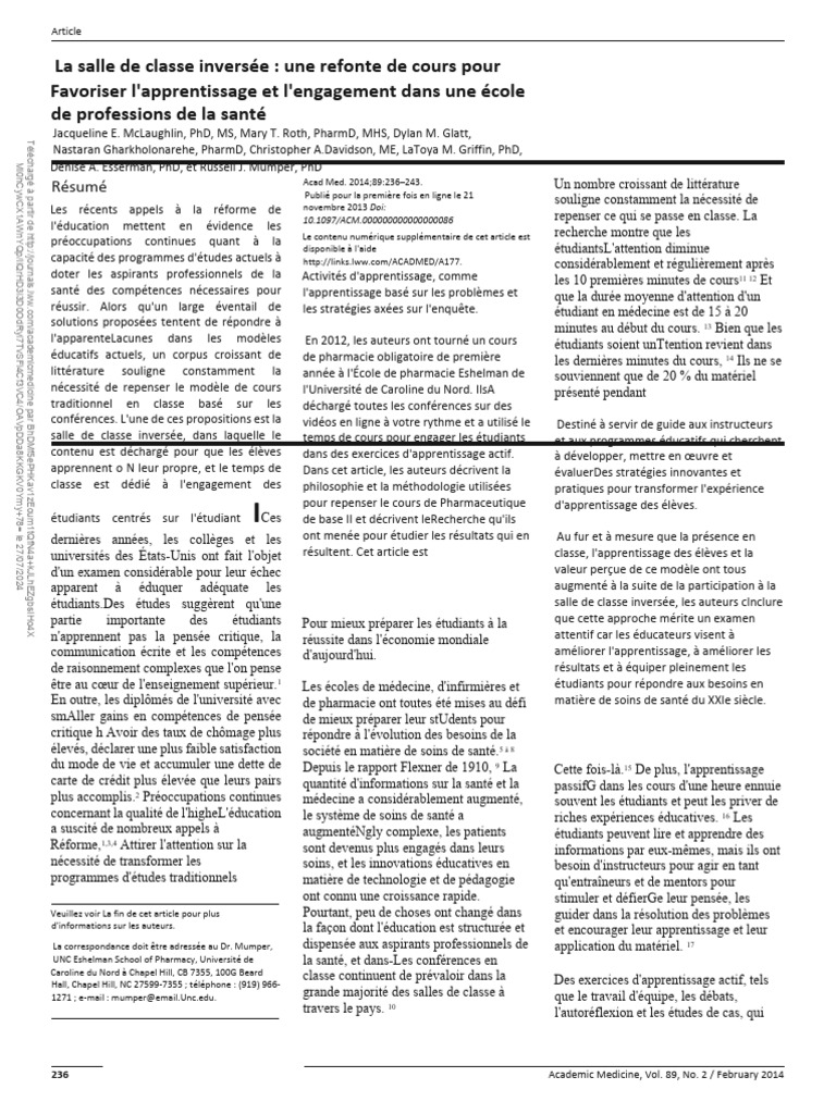The flipped classroom a course redesign to foster 17 1 pdf