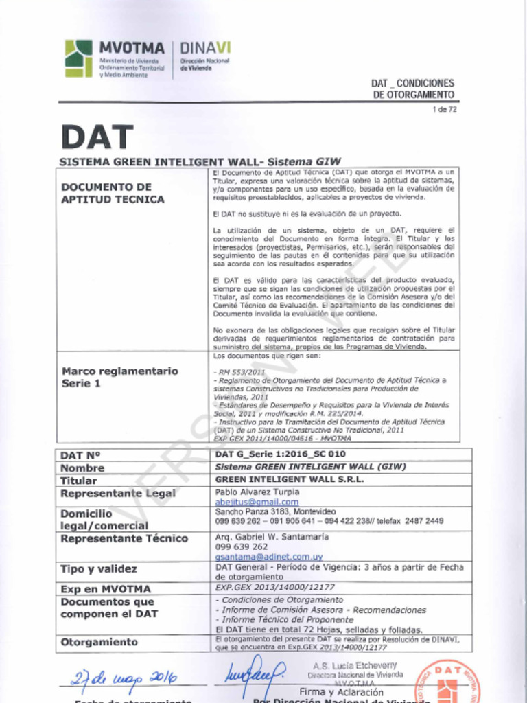 010 Green General Dat | PDF