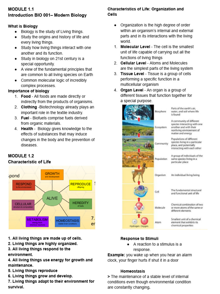 Biology PRELIMS Reviewer | PDF