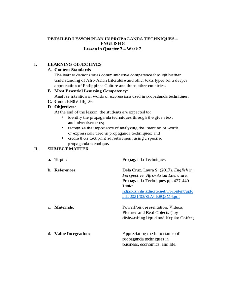 Propaganda Techniques v2 | PDF