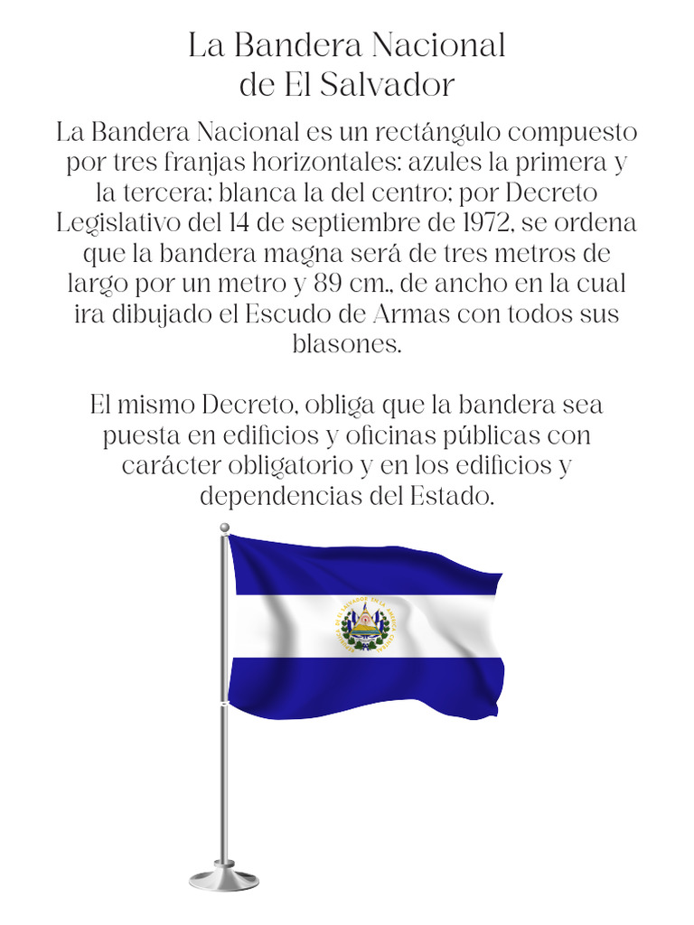 La Bandera Nacional de El Salvador | PDF