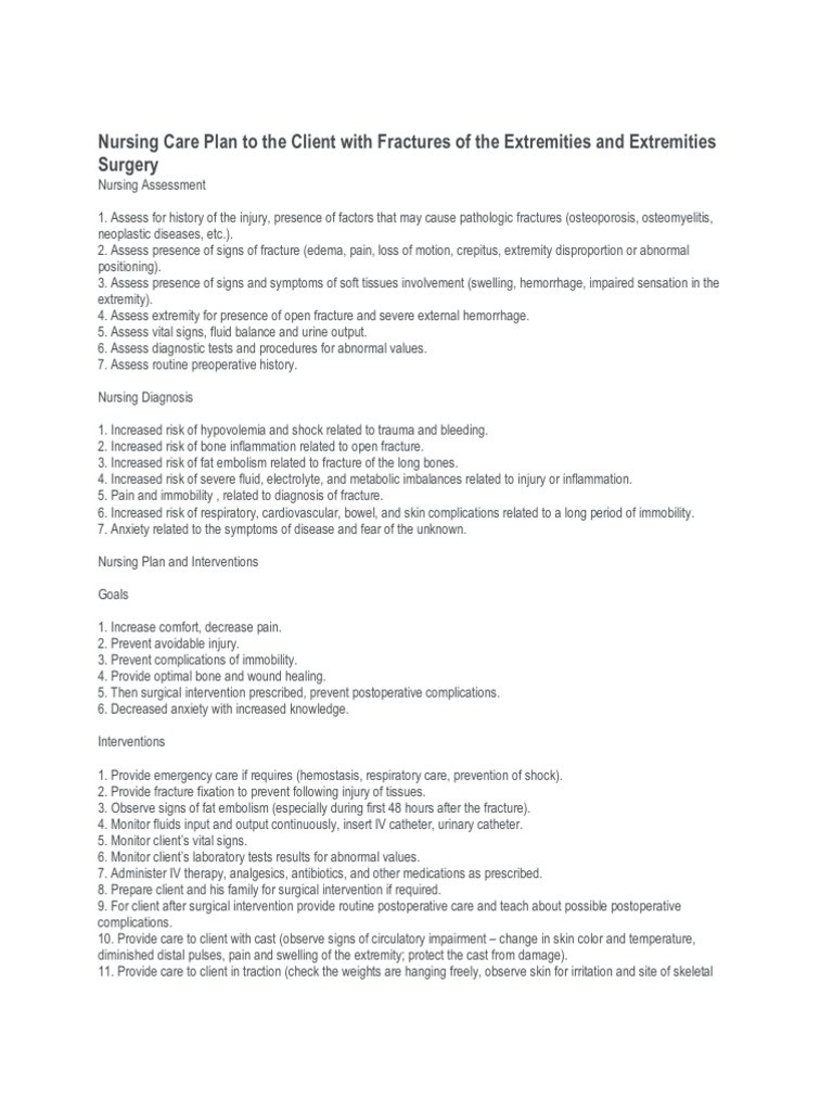 NCP Guide Fractures | PDF | Surgery | Bleeding