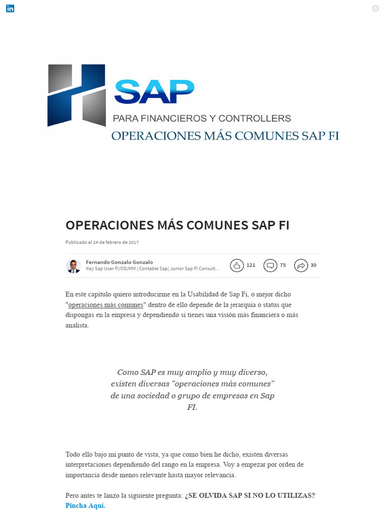 Operaciones Más Comunes Sap Fi | PDF | Contabilidad | Industrias de ...