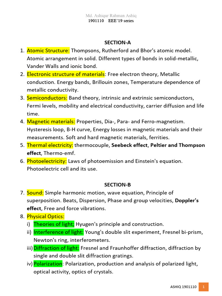 Semester Questions Analysis | PDF