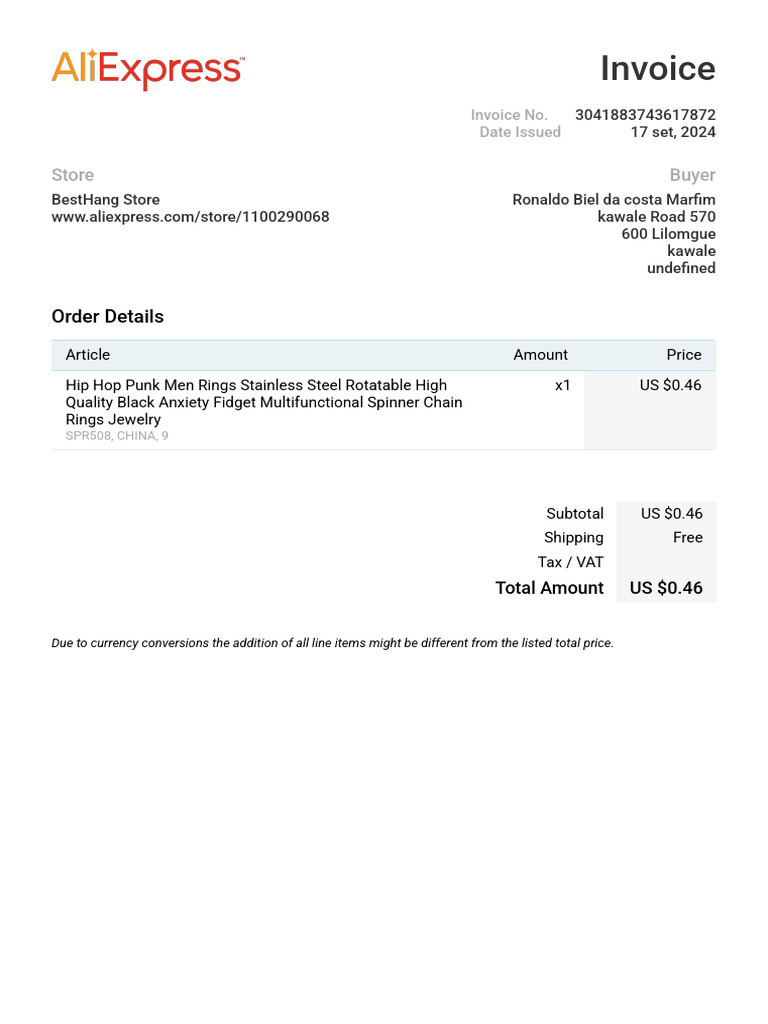 Invoice 17 Set 2024 3041883743617872 Pdf