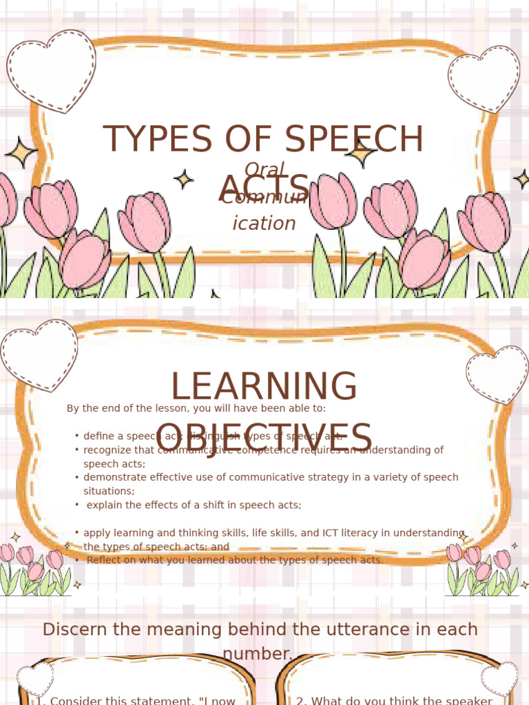 Lesson 4 Types of Speech Acts | PDF