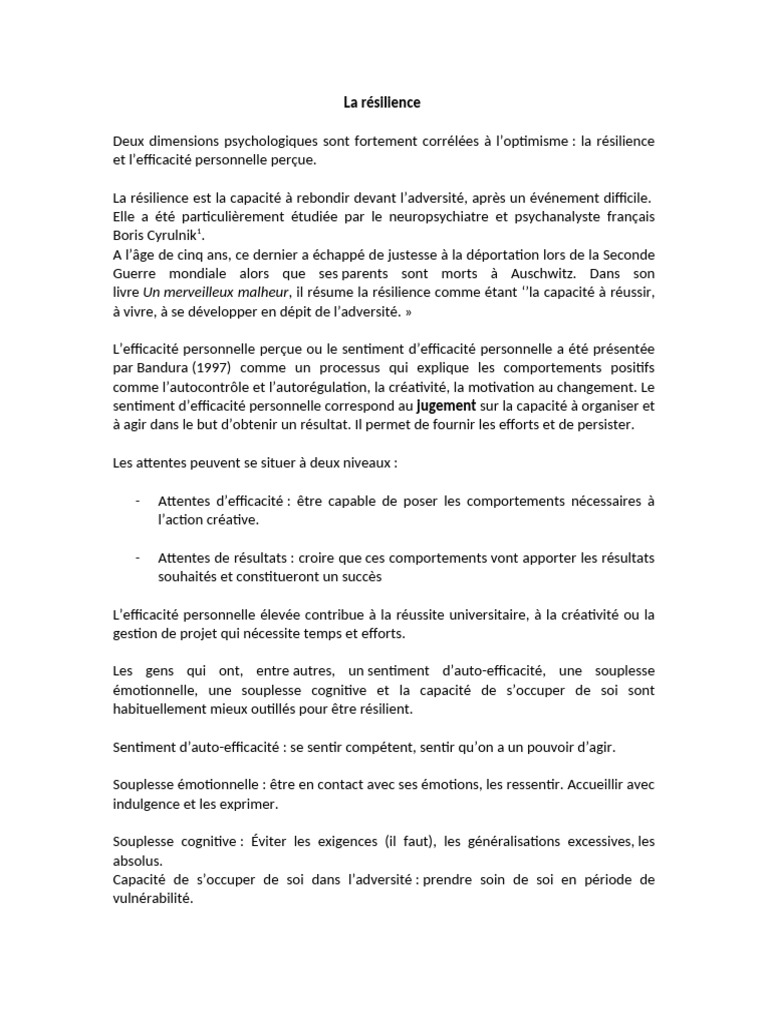 Resilience TP | PDF