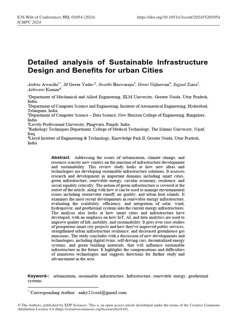 Sustainable Urban Infrastructure Insights | PDF | Infrastructure ...