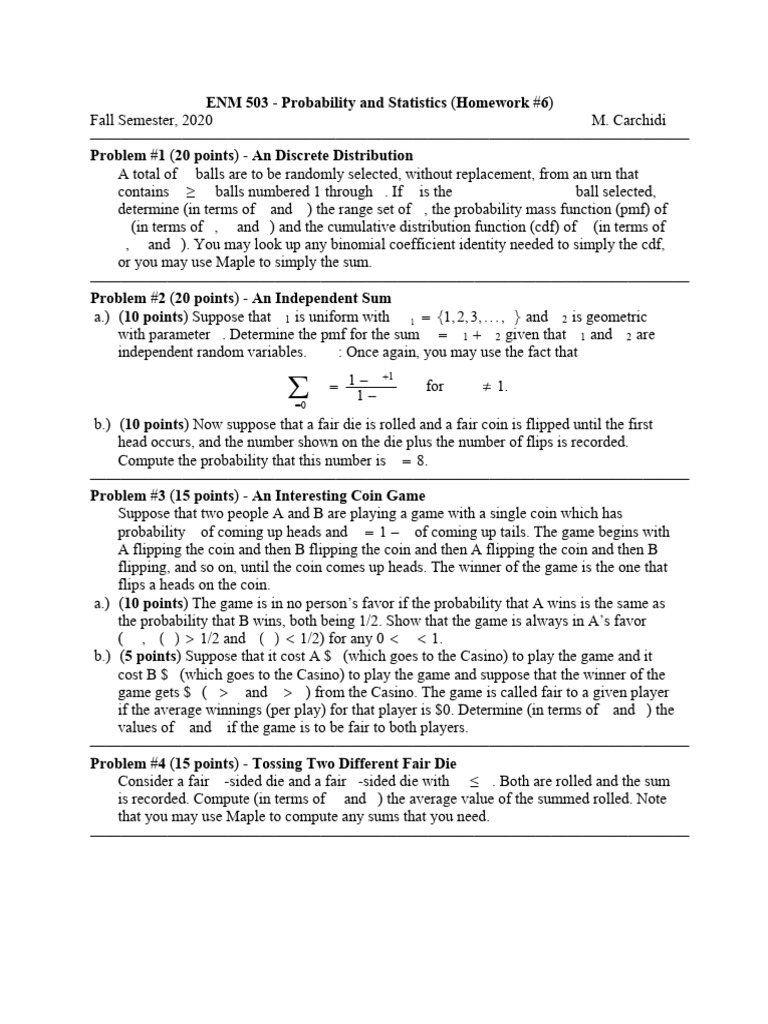 Homework 6 Solutions Pdf Pdf