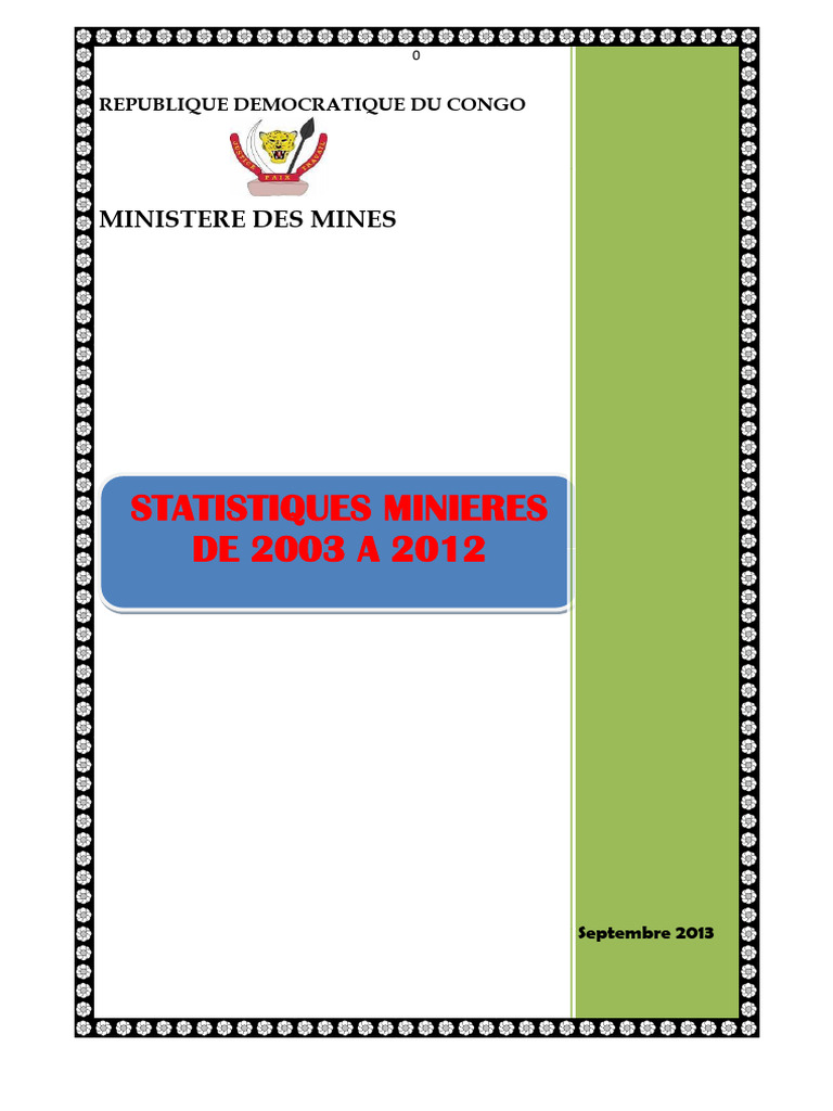 Statistiques Minieres Annee 2003 2012 | PDF