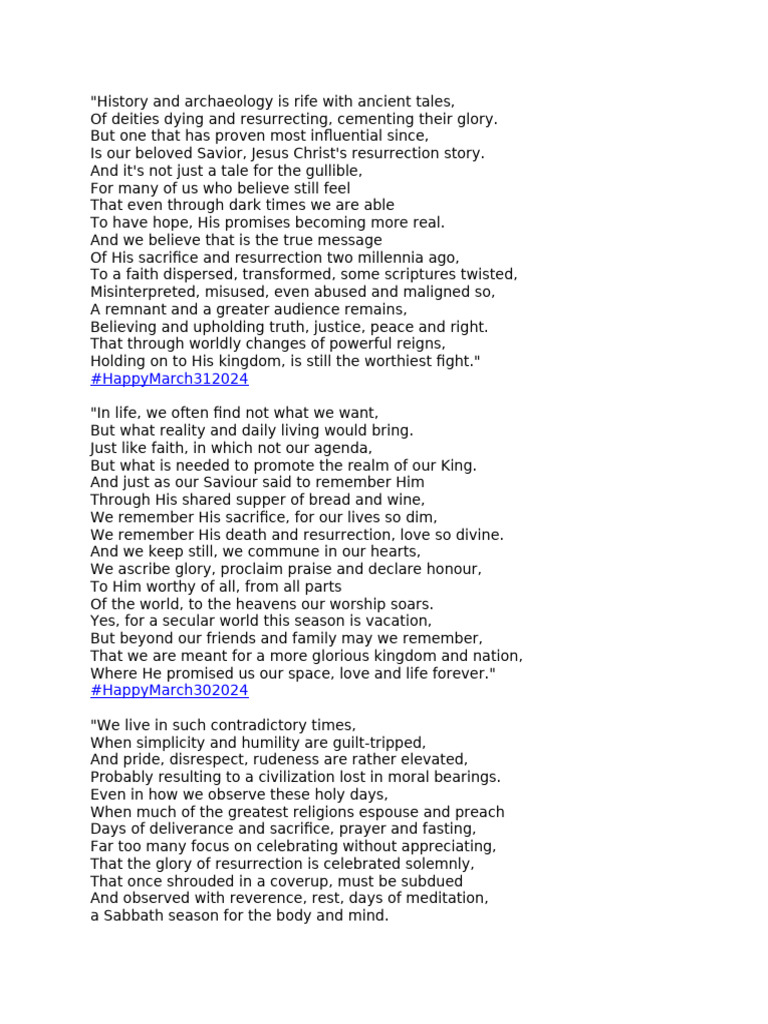 Eight Words Per Line - March 01-31.2024 | PDF | Faith | Jesus