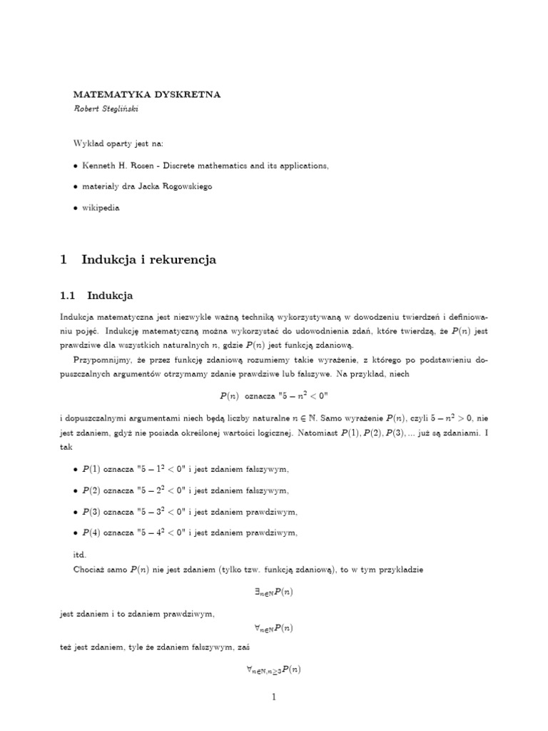 Matematyka Dyskretna Wyklad Pdf