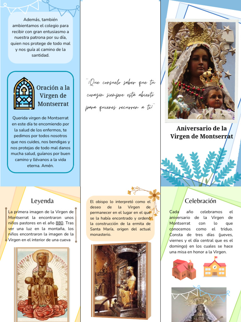 Celebración de la Virgen de Montserrat | PDF | Religión y espiritualidad