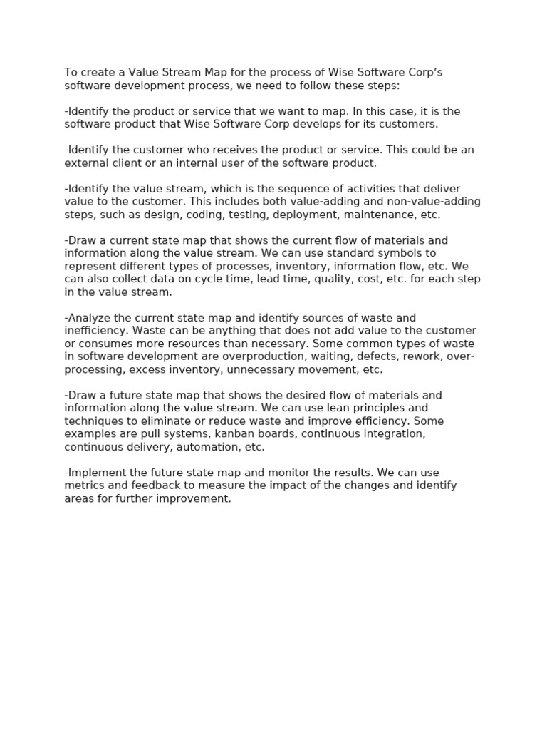 Value Stream Map | PDF
