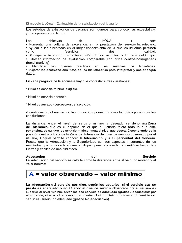 El Modelo LibQual | PDF