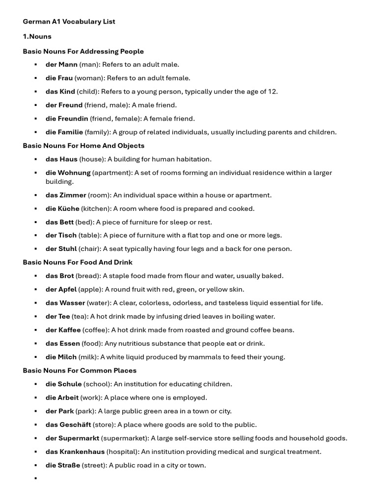german-a1-vocabulary-list-pdf