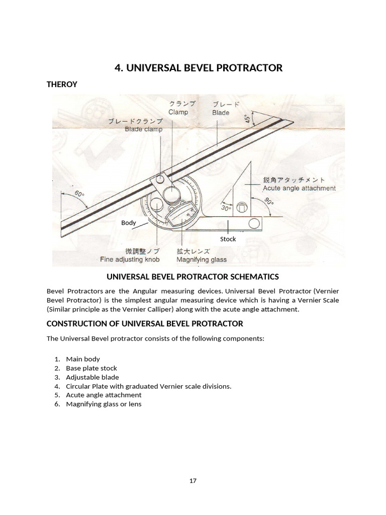 Universal Bevel Protractor | PDF