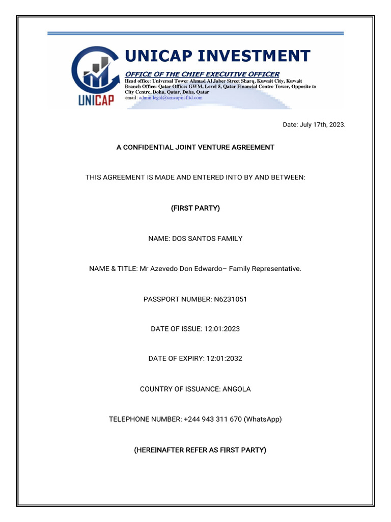 Unicap-Investment - Jva1 | PDF