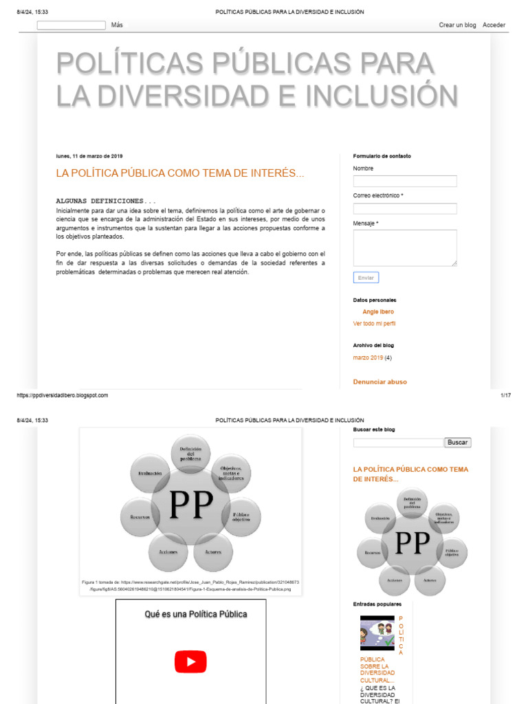 Políticas Públicas para La Diversidad e Inclusión | PDF | Exclusión ...