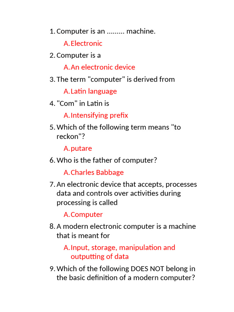 1 Introductionto Computer | PDF
