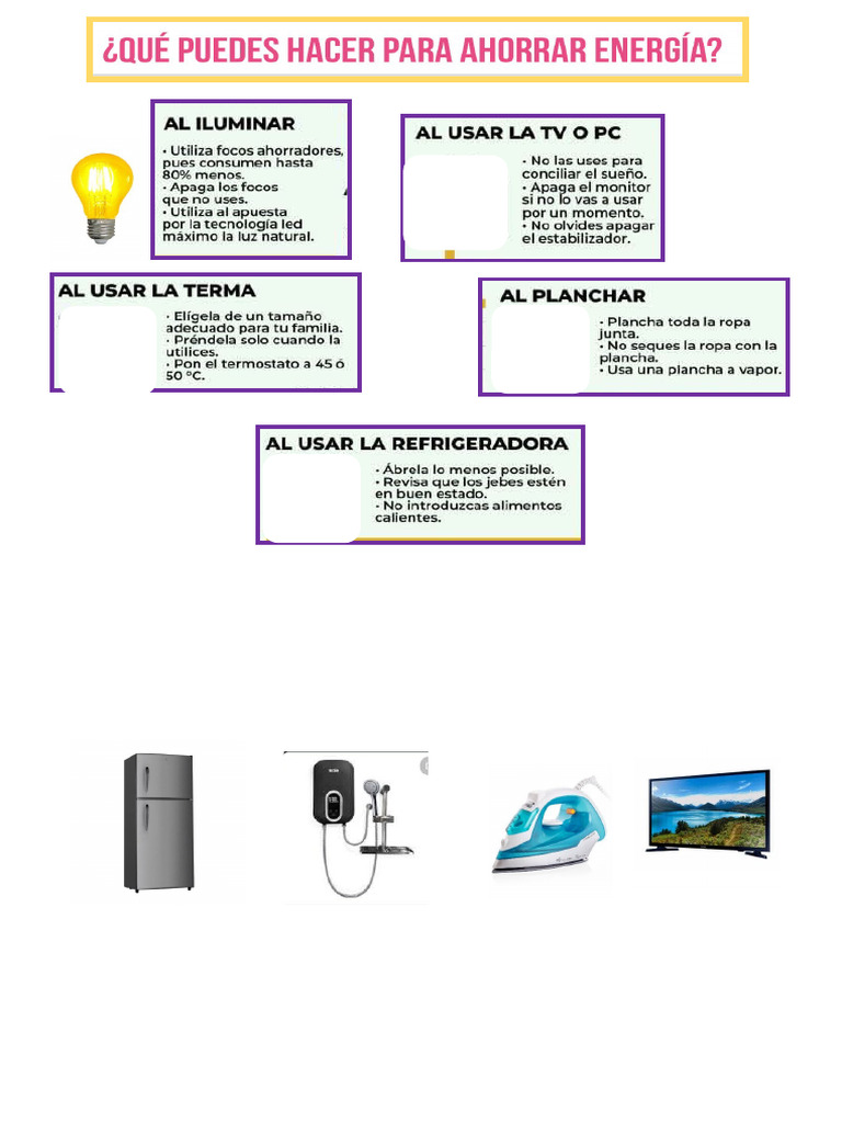 Ficha para Info Del Ahorro de Energia | PDF
