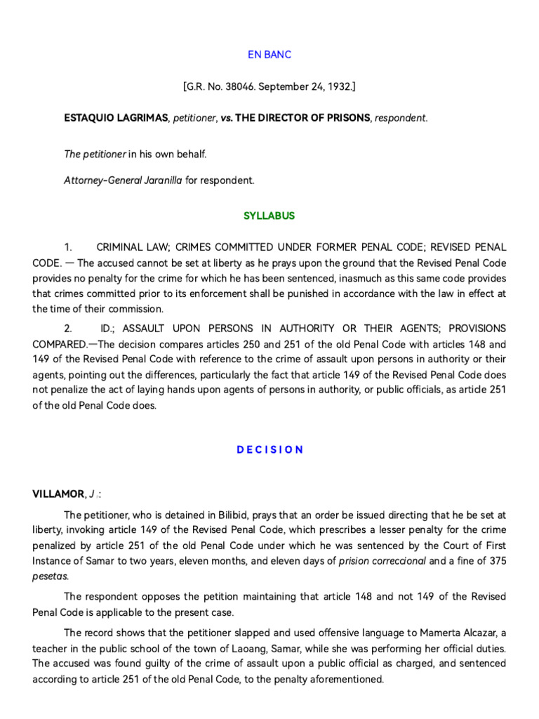 Assault Law Comparison: Old vs. Revised Code | PDF | Crimes | Crime ...