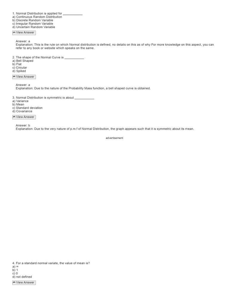 Normal Distribution Pdf