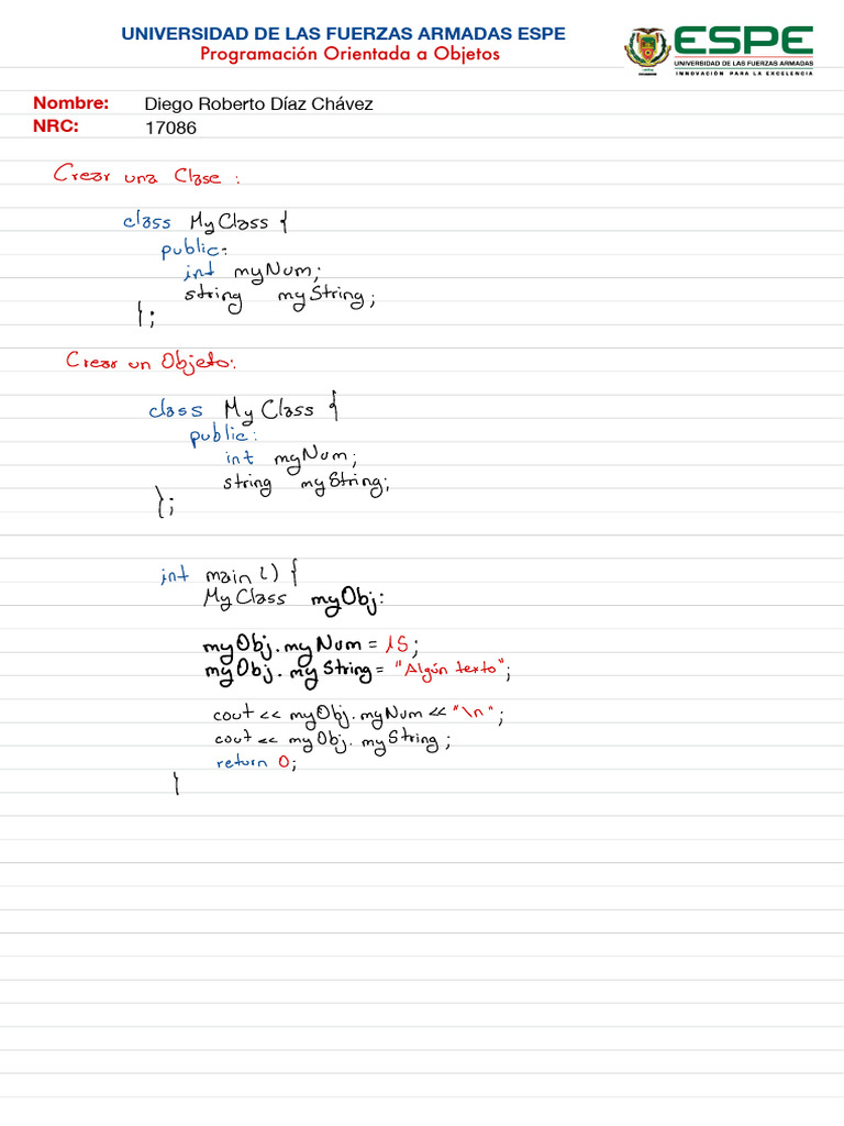 Tarea POO C++ - DiegoDíaz | PDF
