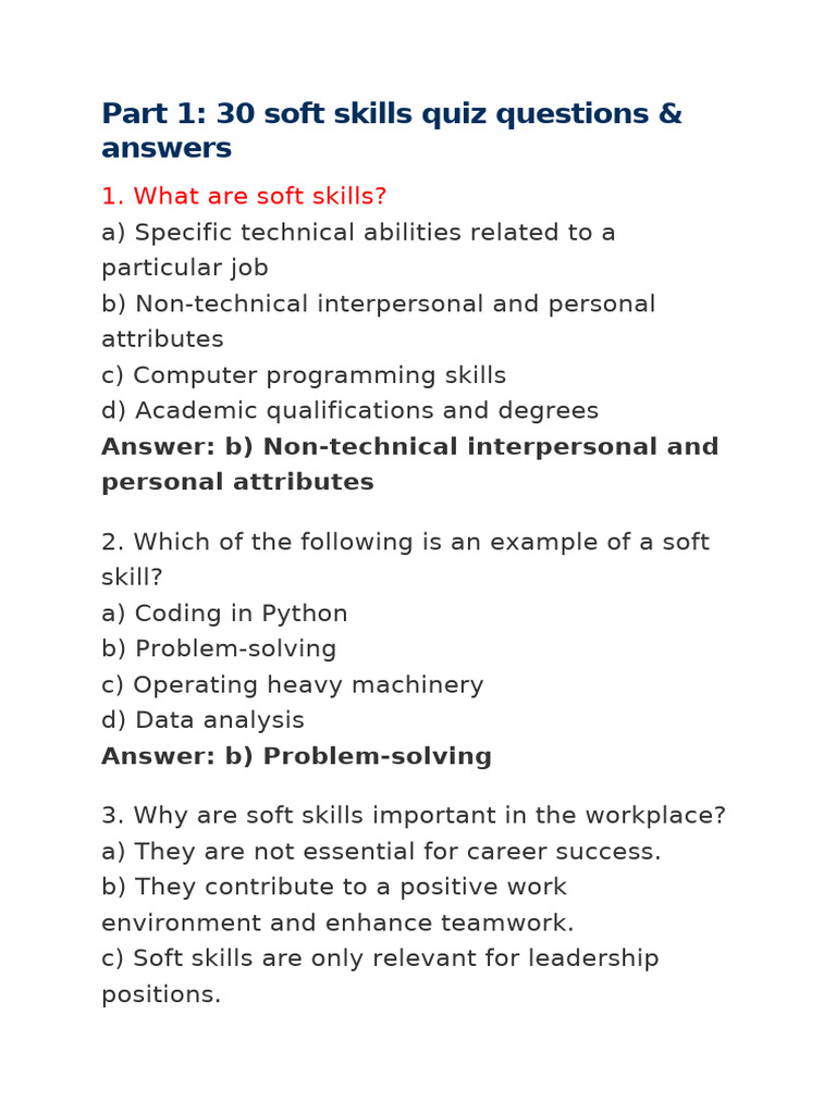 Soft Skills | PDF