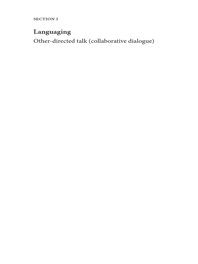 Languaging in Language Learning and Teaching A Col... - (Section I ...
